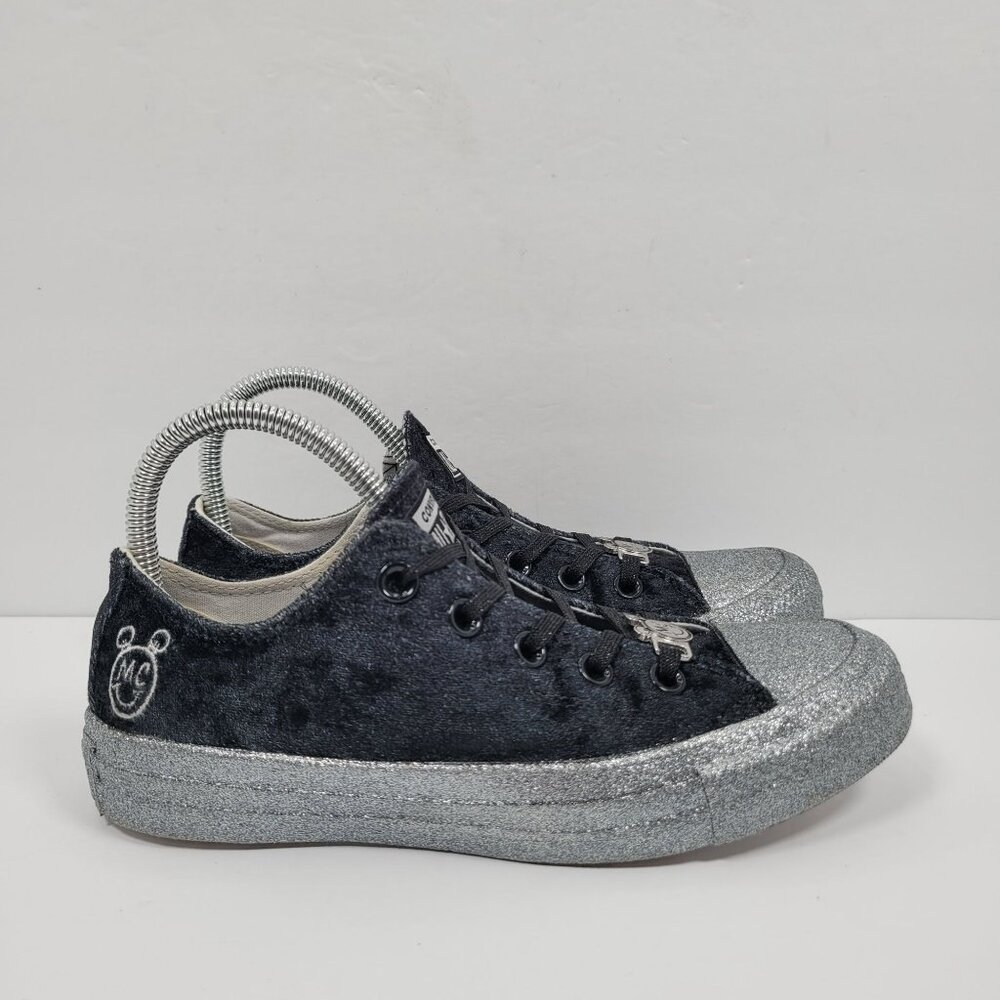 Converse Miley Cyrus Women's Black Silver Glitter Shoes US Size 6
